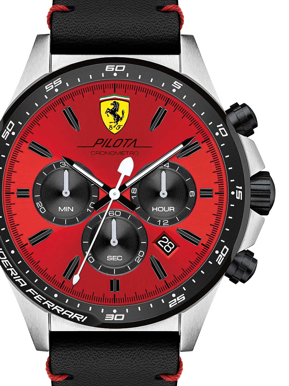 Image of Herrenuhr Chronograph Pilota Ferrari rot