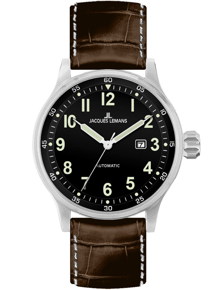 Jacques Lemans 1-1723A Herren Sport Automatik 48mm 10ATM