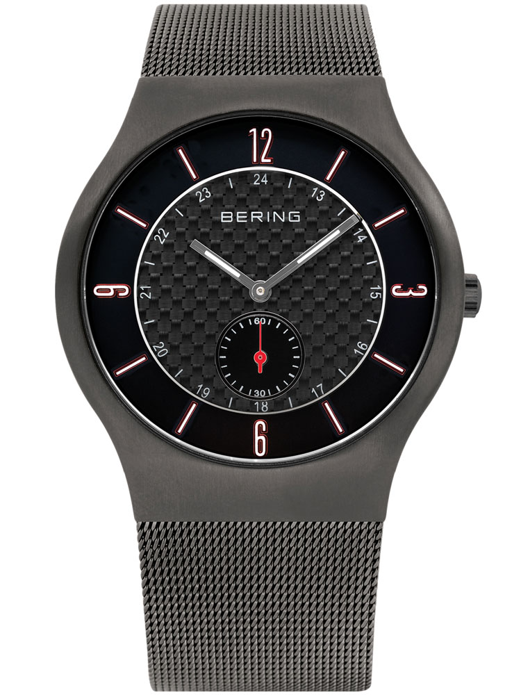Bering Classic 11940-377 Herrenuhr grau carbon 40 mm
