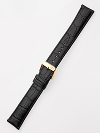 Perigaum Lederband 20 x 180 mm schwarz goldene Schliesse