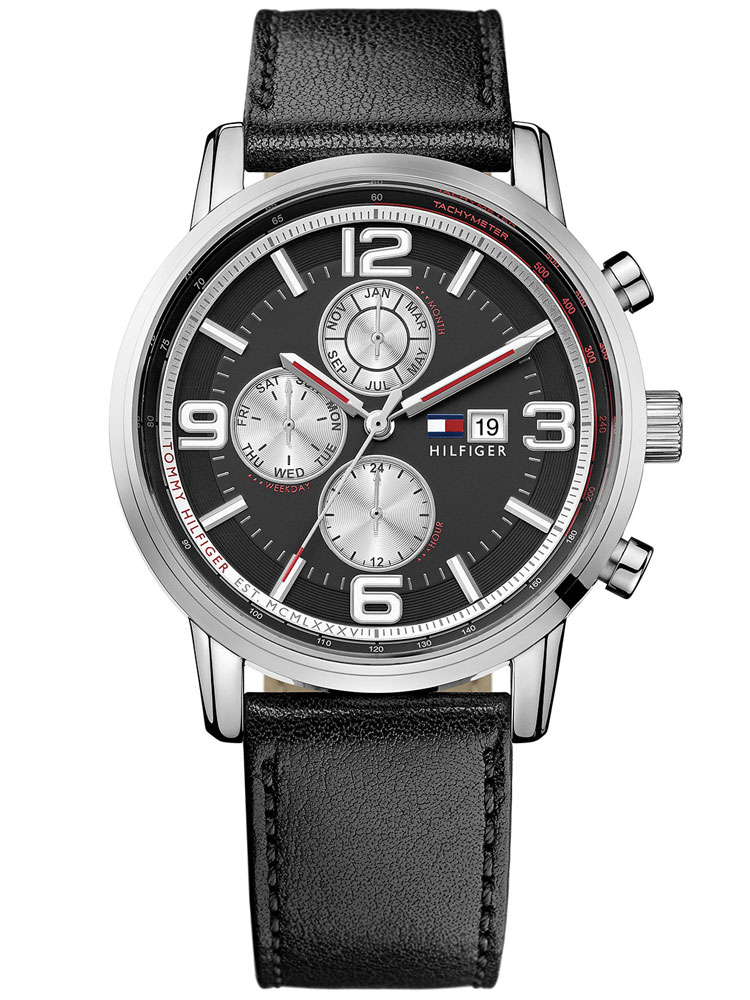 Tommy Hilfiger 1710335 Herrenuhr schwarz Multi 43 mm