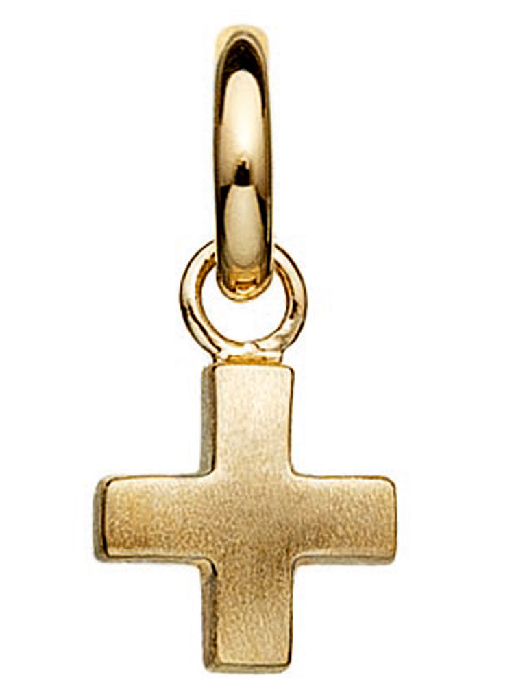 Story Charm 5008806 silber vergoldet matt Kreuz