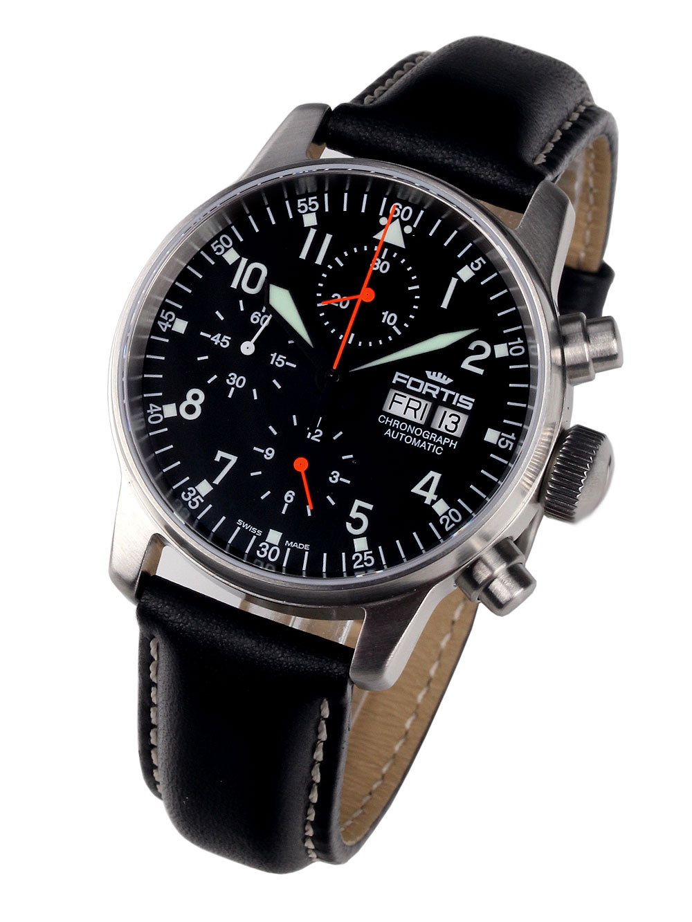 Fortis 597.11.11 L01 Flieger Chronograph 40mm 10ATM