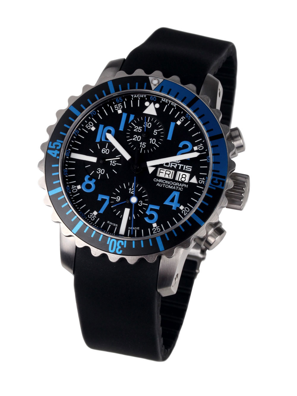 Fortis 671.15.45 K B-42 Marinemaster Blue Chronograph 42mm 20ATM