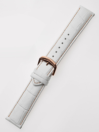 Perigaum Lederband 22 x 160 mm weiss rose Schliesse