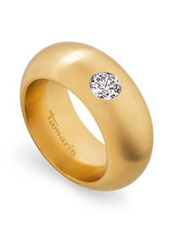 Tamaris Kate breiter Ring A02911013 Gr. 54 PVD Gold poliert m. Stein