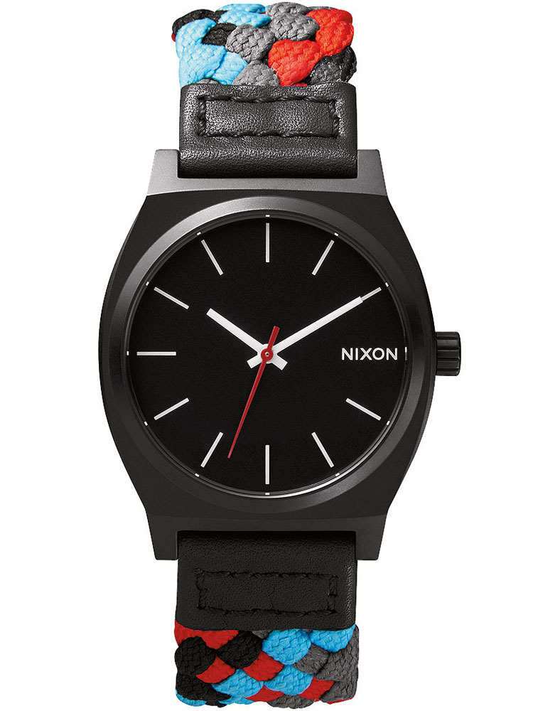 NIXON A045-1939 Time Teller Black Red Woven 37mm 10ATM