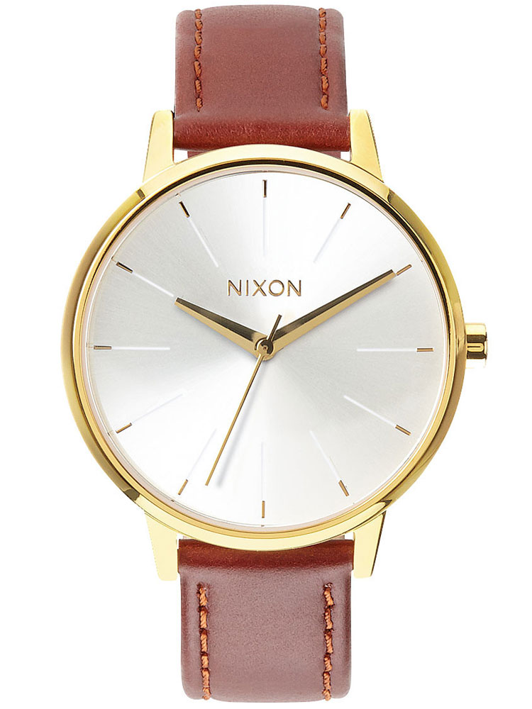 NIXON A108-1425 Kensington Leather Gold Saddle 37mm 5ATM