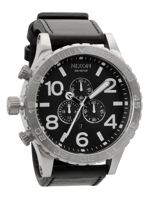 NIXON 51-30 Chrono Leather A124-000 Black Herrenuhr