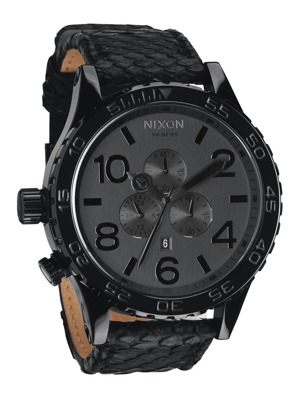 NIXON 51-30 Chrono A124-848 Leather Black Snake Herrenuhr