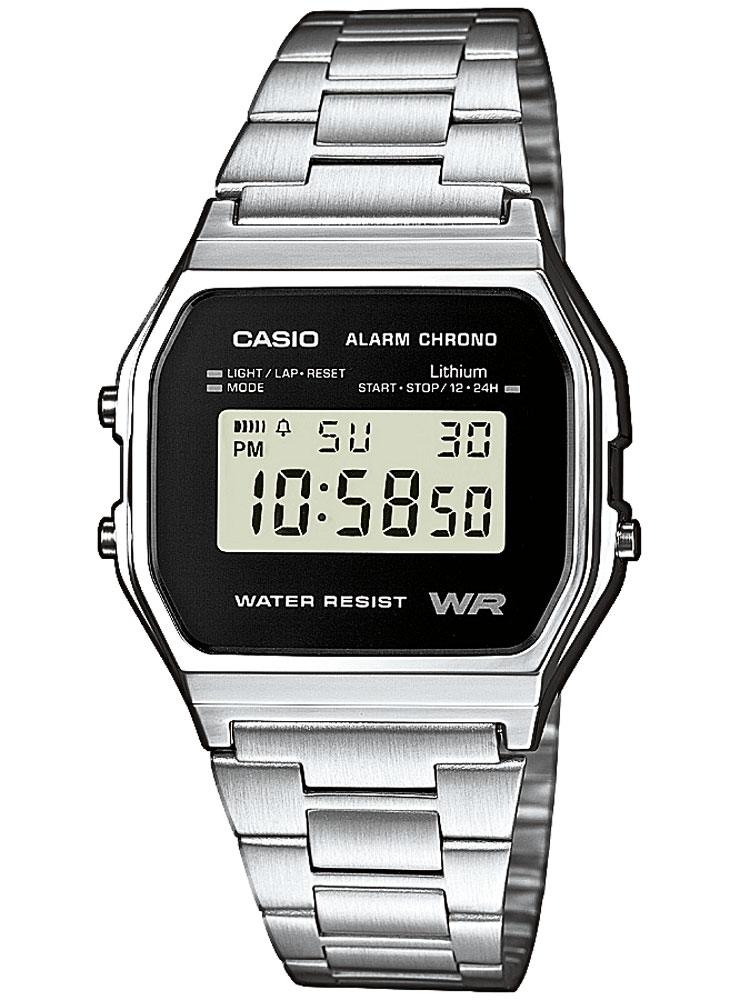 Casio A158WEA-1EF Unisex Collection Chronograph 3 ATM 33 mm