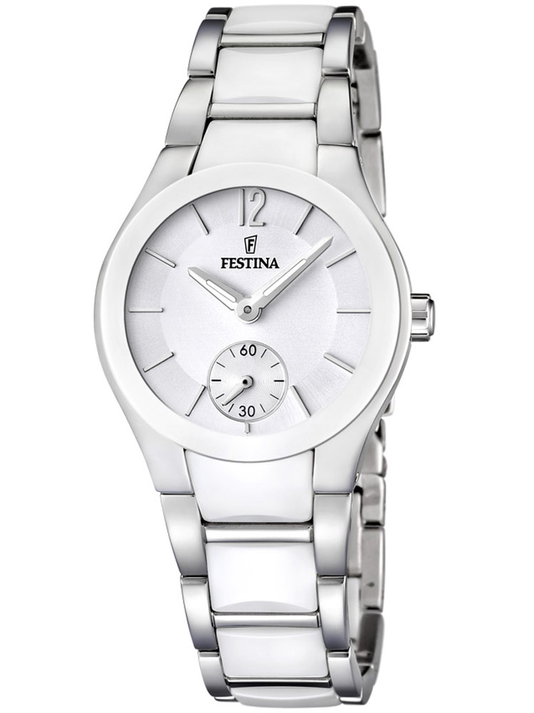 Festina Ceramic F16588/1 Damen weiss silber 32 mm