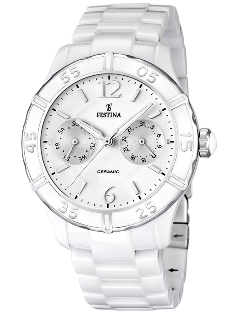 Festina Ceramic F16622/1 Damen Multifunktion weiss 38 mm