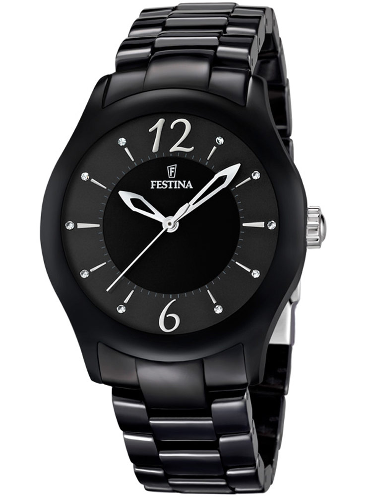 Festina Ceramic F16638/2 Damenuhr schwarz 37 mm