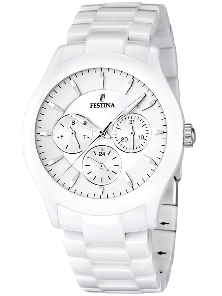 Festina Ceramic F16639/1 Damen Multifunktion weiss 40 mm