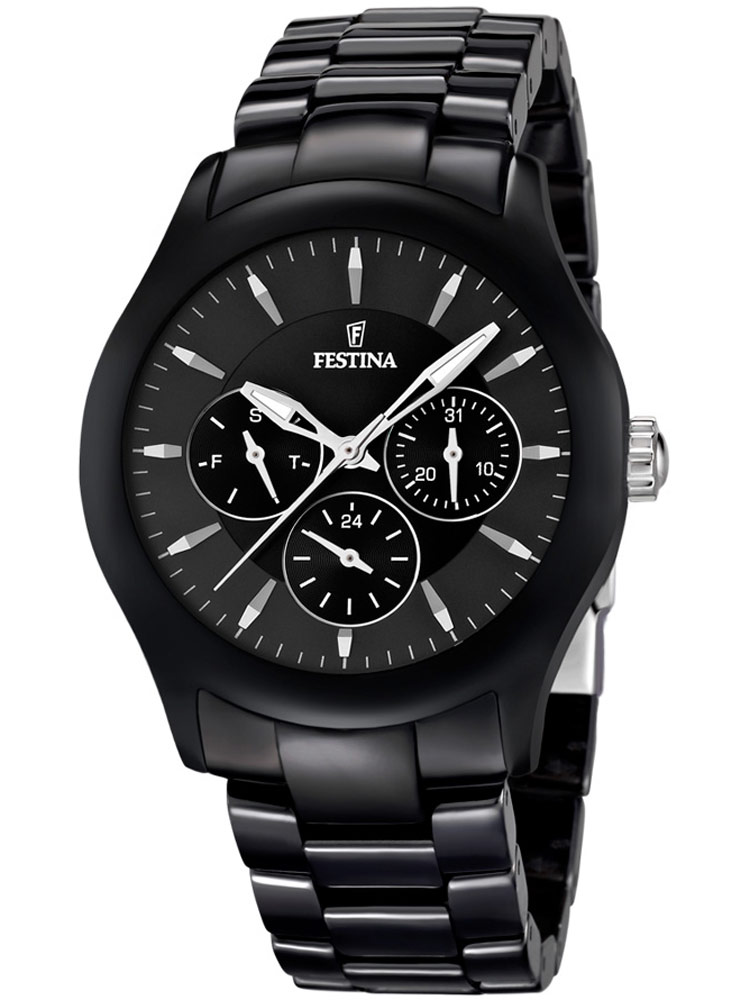 Festina Ceramic F16639/2 Damen Multifunktion schwarz 40 mm