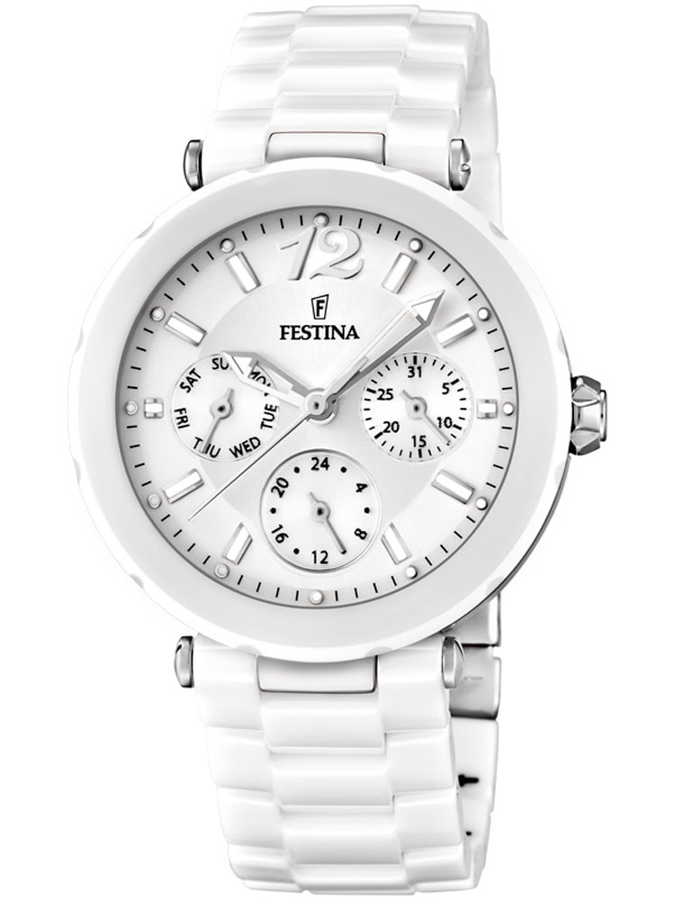 Festina Ceramic F16641/1 Damen Multifunktion weiss 38 mm