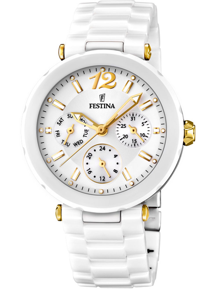 Festina Ceramic F16641/3 Damen Multifunktion weiss 38 mm