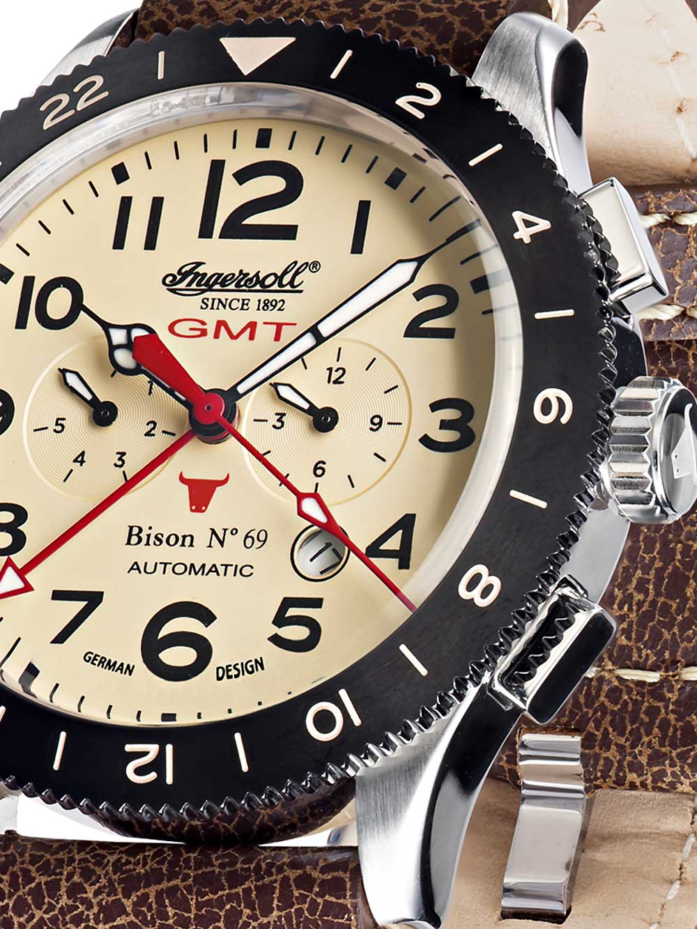 Ingersoll IN3224CR Bison No. 69 GMT Automatik 46mm