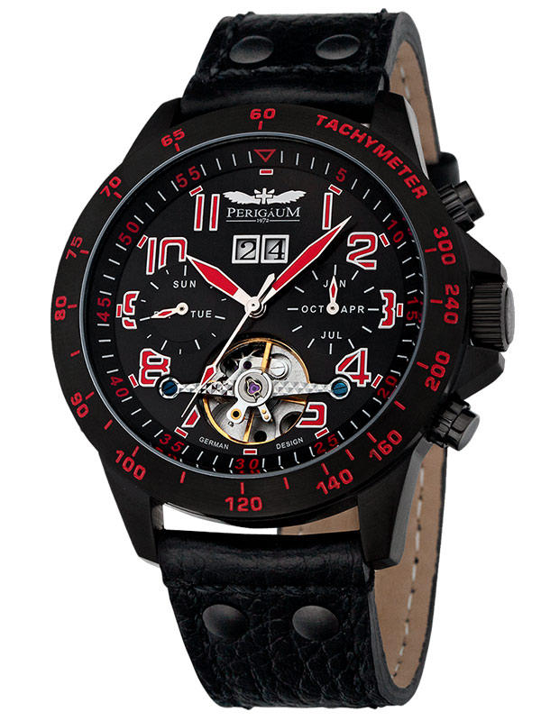 Perigaum Automatik Herrenuhr P-1105-IB-SR-LE