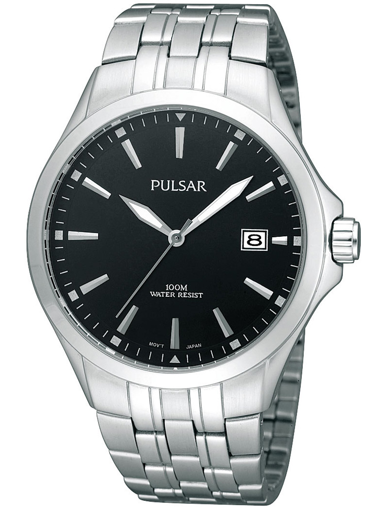 Pulsar PS9089X1 Herrenuhr 10ATM silber schwarz