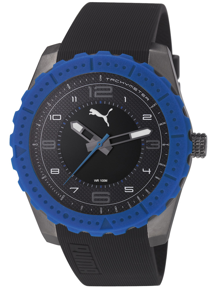 Puma PU103091004 sportliche Herrenuhr in blau schwarz 10 ATM