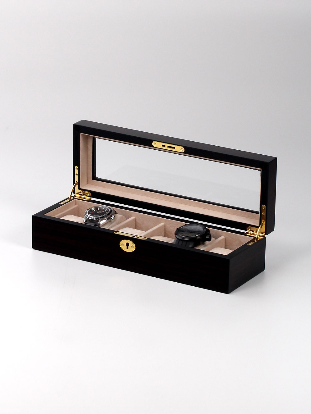 Rothenschild Uhrenbox RS-1670-6E für 6 Uhren brown