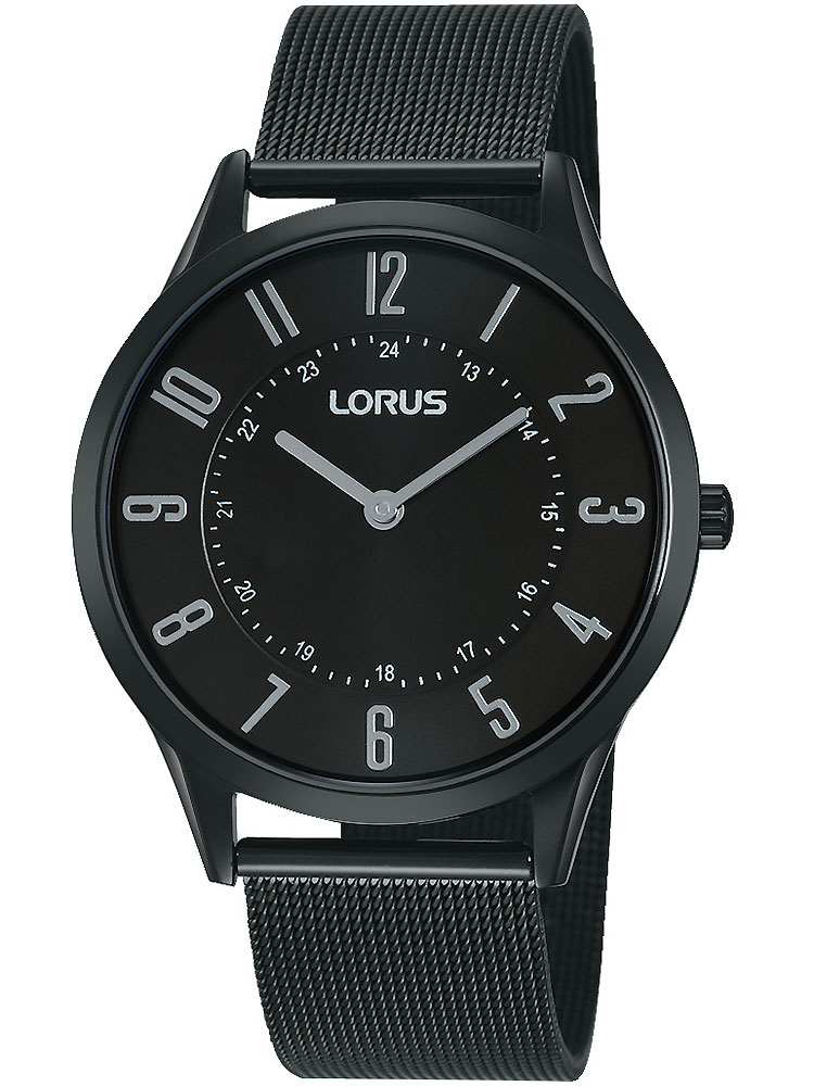 Lorus RTA57AX9 flache Unisex-Uhr 38mm schwarz 30M