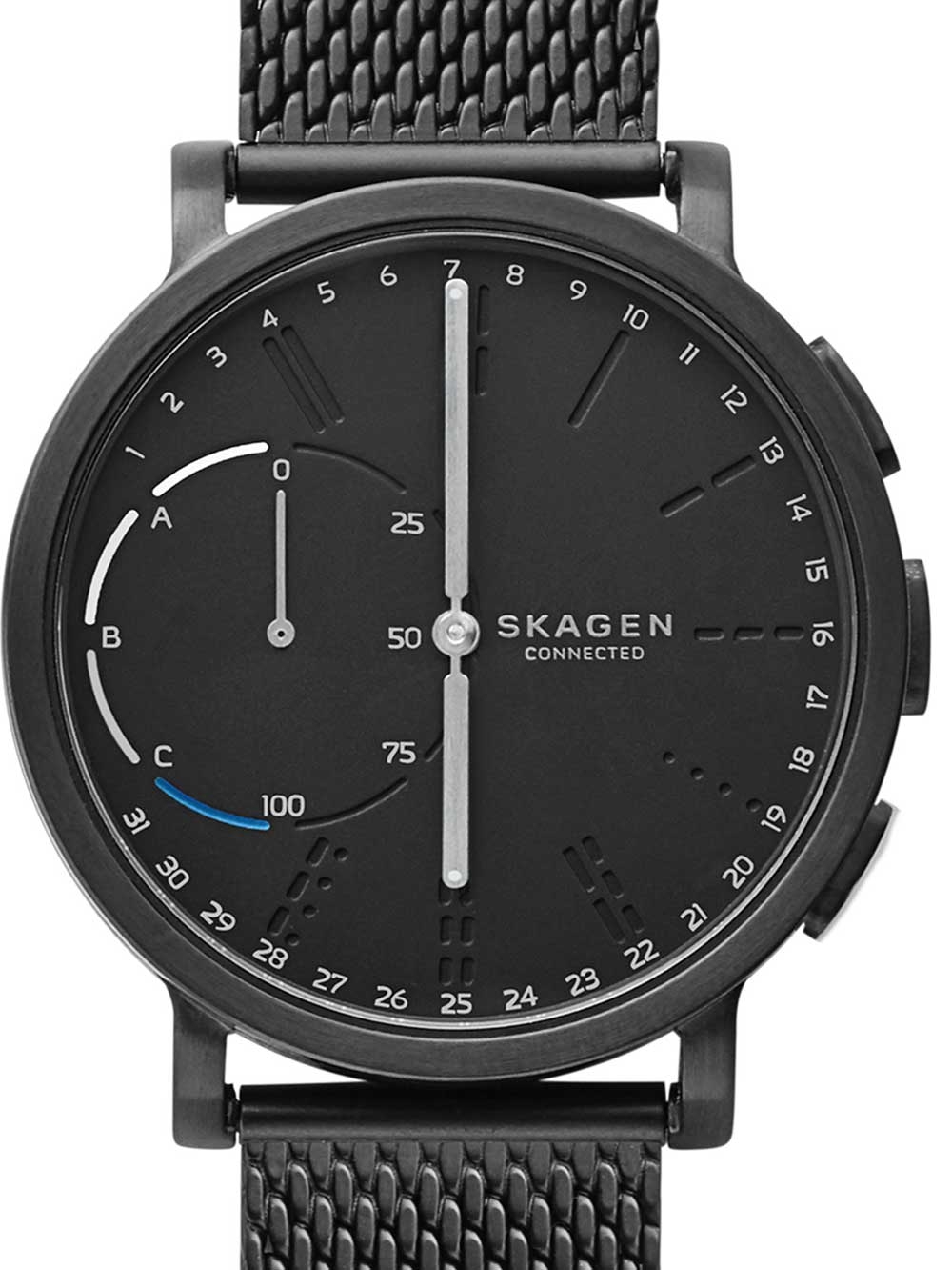 Image of Skagen SKT1109 CA Hagen Black Hybrid Smartwatch Unisex 42mm 3ATM