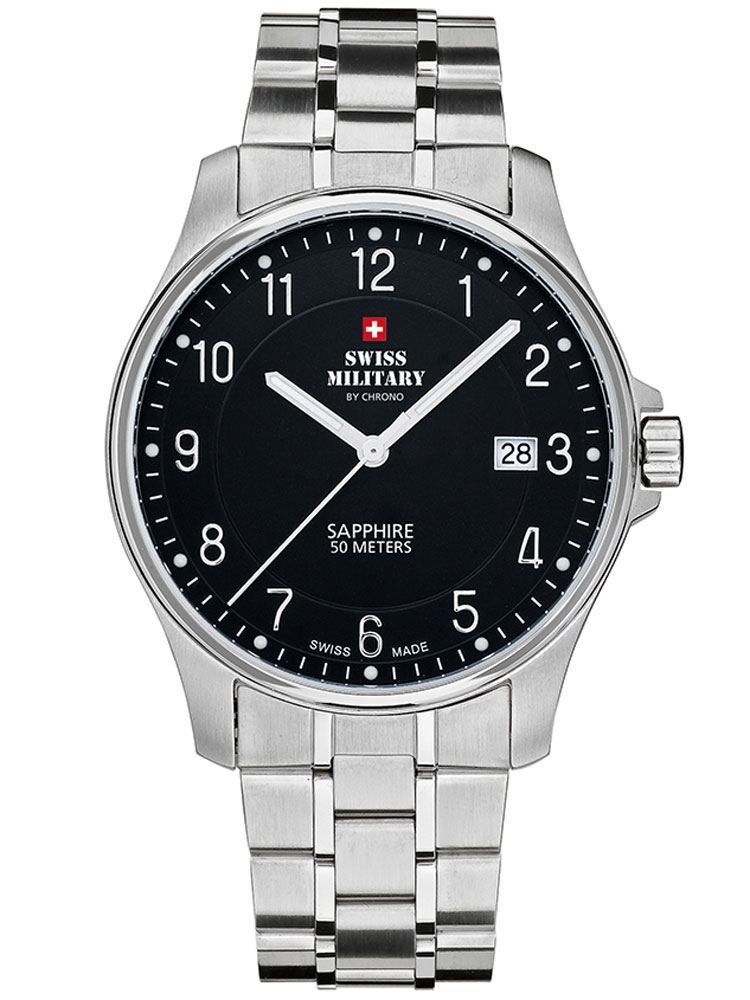 Swiss Military SM30137.01 Herren Saphirglas, 5 ATM, 39 mm