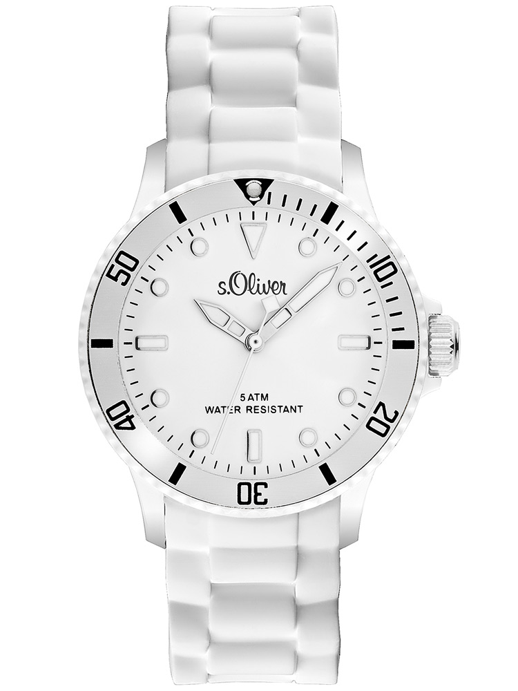 s.Oliver SO-2291-PQ Unisex-Armbanduhr weiss 40mm