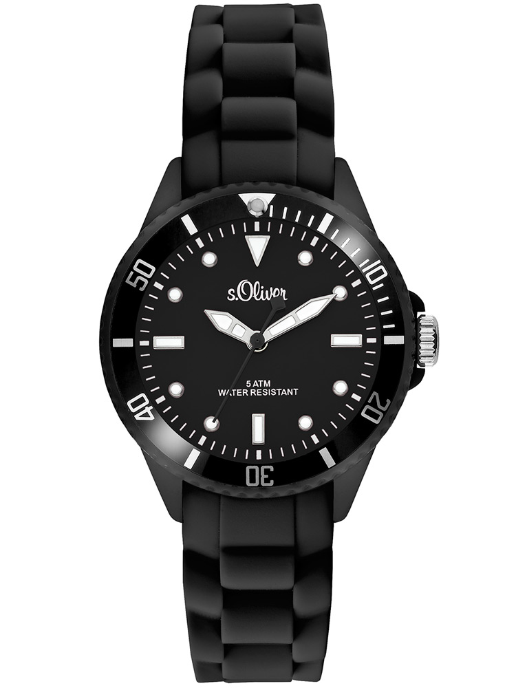 s.Oliver SO-2295-PQ Unisex-Armbanduhr schwarz 35mm