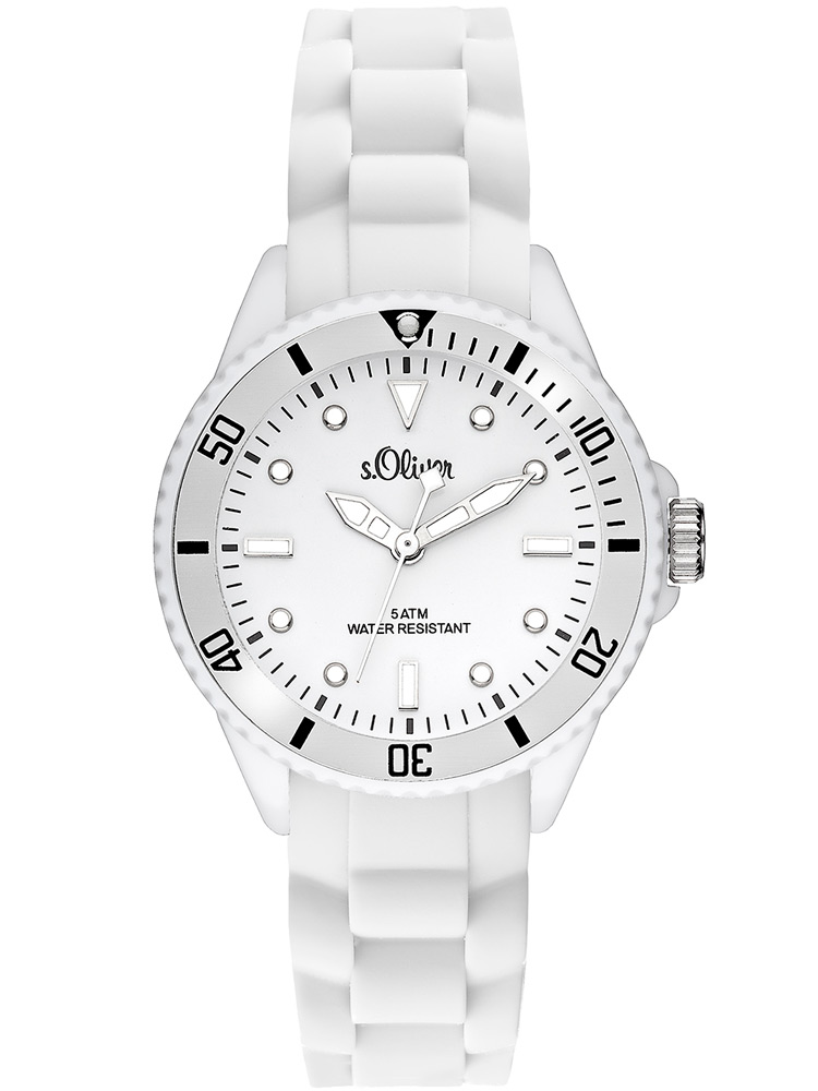 s.Oliver SO-2296-PQ Unisex-Armbanduhr weiss 35mm