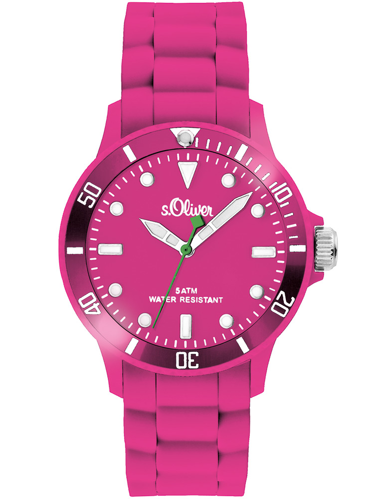 s.Oliver SO-2333-PQ Unisex-Armbanduhr pink 40mm