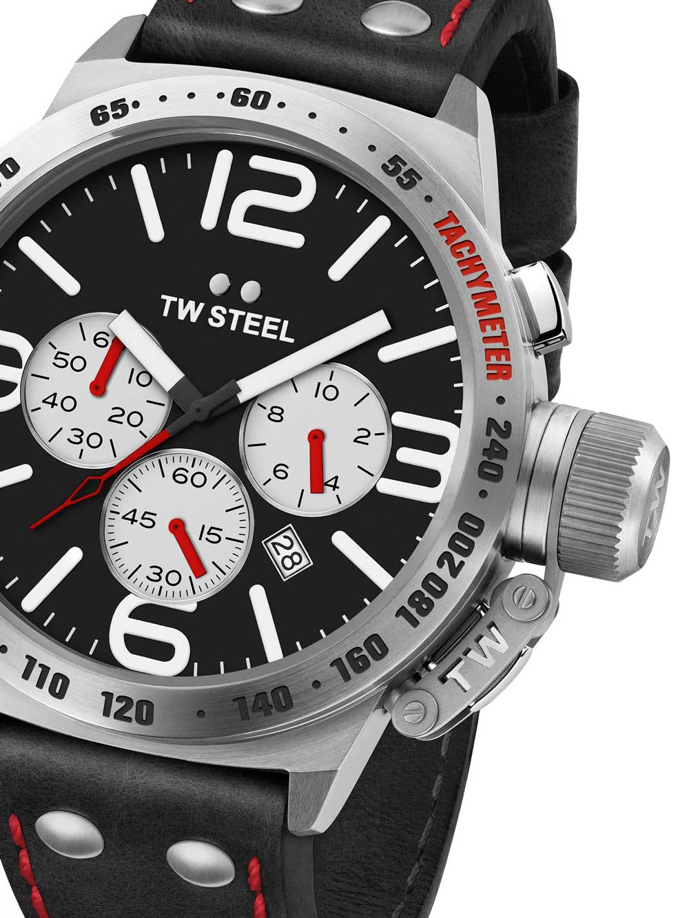 TW-Steel CS8 Canteen Leather Chronograph 50mm 10ATM