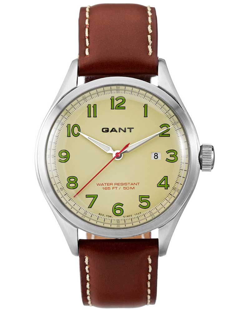 Gant Icon W70461 Herrenuhr mir Wechselband Leder braun + Nylon 42 mm
