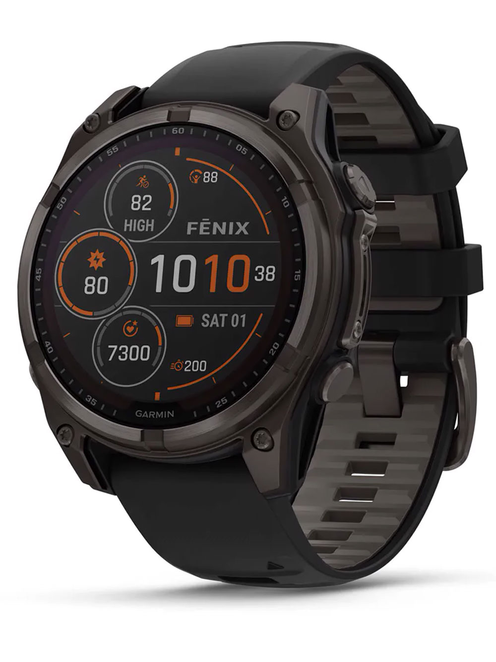0753759339333 - 010-02906-11 Herrenuhr fenix 8 Solar Saphirglas Silikonband 47mm 10ATM