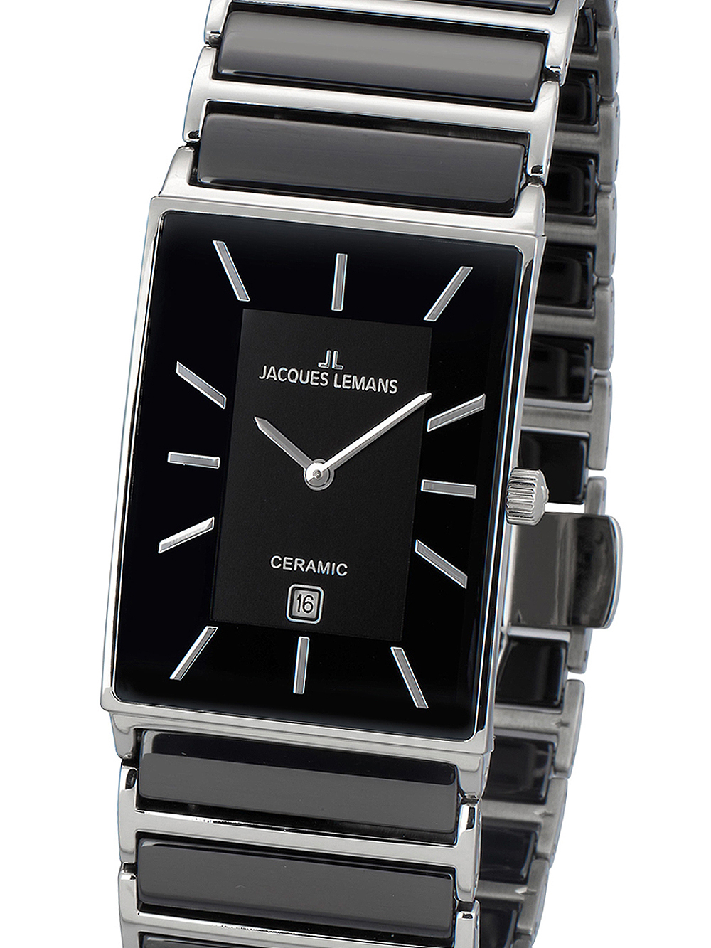 4040662136286 - Quarzuhr JACQUES LEMANS York Armbanduhren schwarz Damen Armbanduhr Damenuhr Herrenuhr Datum Keramik unisex