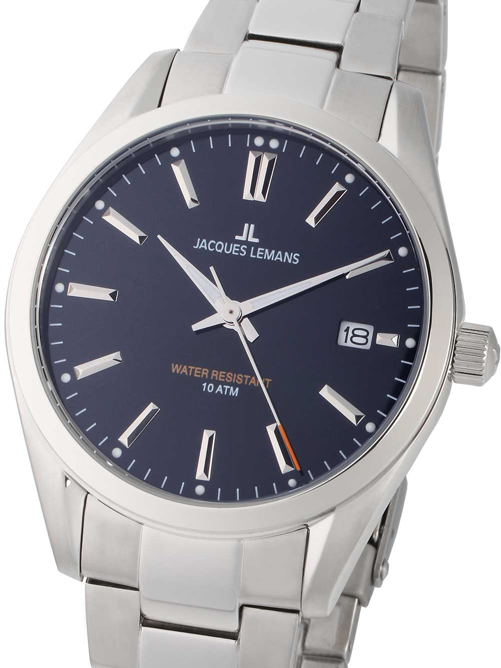 4040662136873 - JACQUES LEMANS Herrenuhr Derby 1-1859G silber 4040662136873 - JACQUES LEMANS Herrenuhr Derby 1-1859G silber