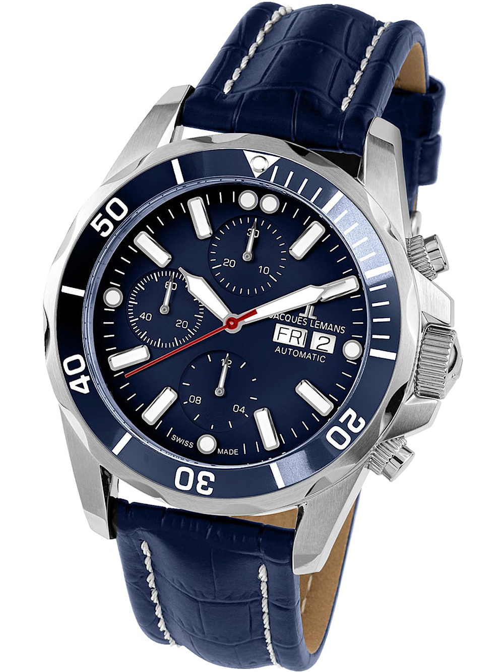 Jacques Lemans 1-1926C Liverpool Automatik Chronograph 44mm 10ATM