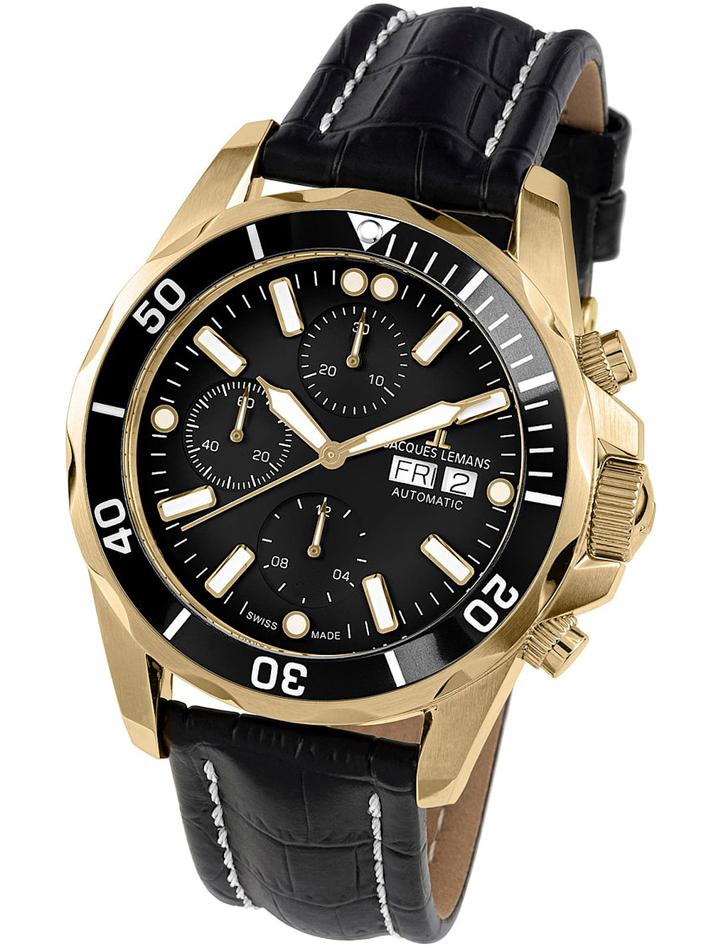 Jacques Lemans 1-1926D Liverpool Automatik Chronograph 44mm 10ATM