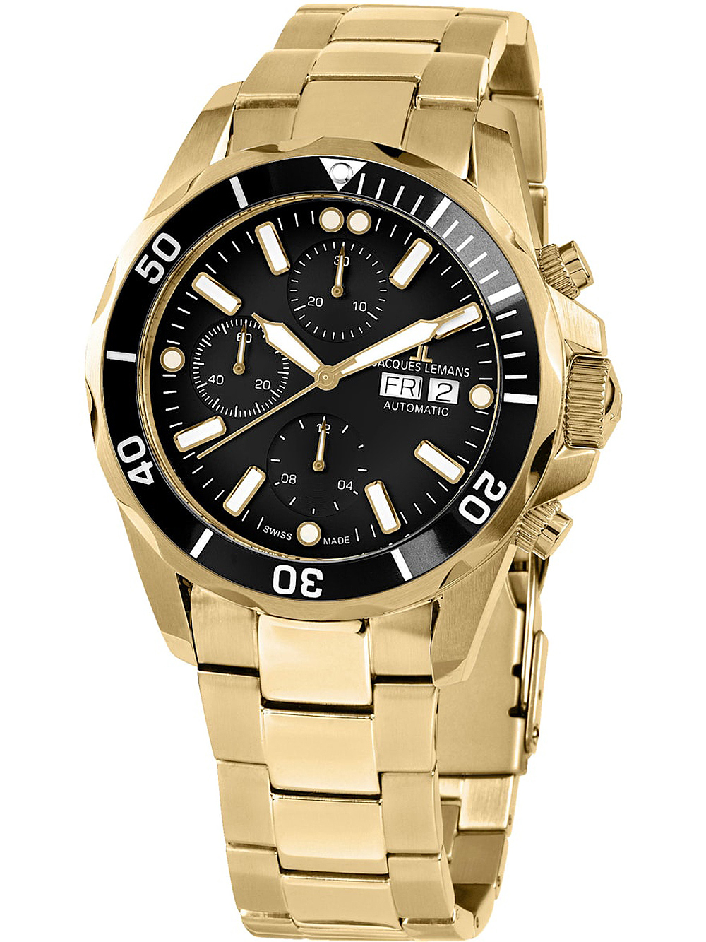 Jacques Lemans 1-1926H Liverpool Automatik Chronograph 44mm 10ATM