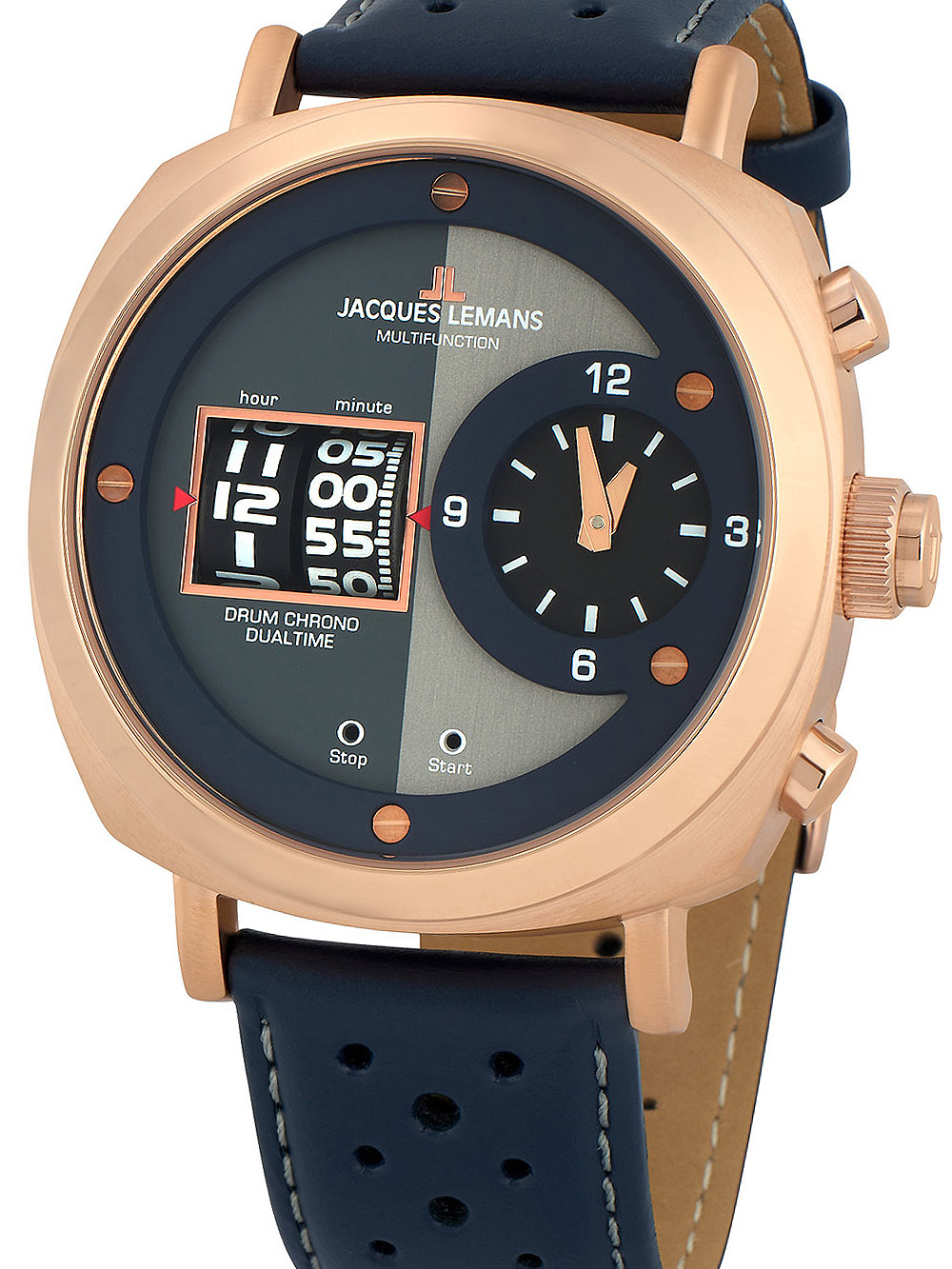 Jacques Lemans 1-2058D Lugano Herren 44mm 5ATM