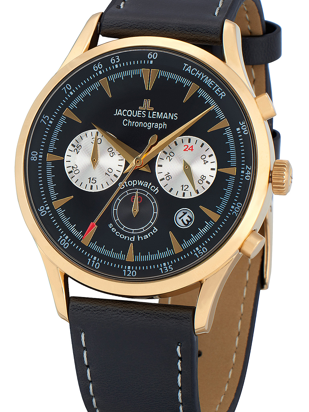 Jacques Lemans 1-2068I Retro Classic Chronograph Herren 41mm 5ATM