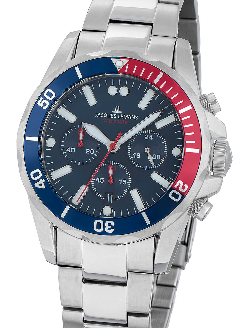 Jacques Lemans 1-2091G Liverpool Chronograph 44mm 20ATM