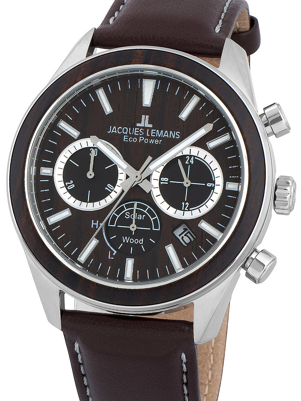 Jacques Lemans 1-2115C Eco Power Wood 44mm 10ATM