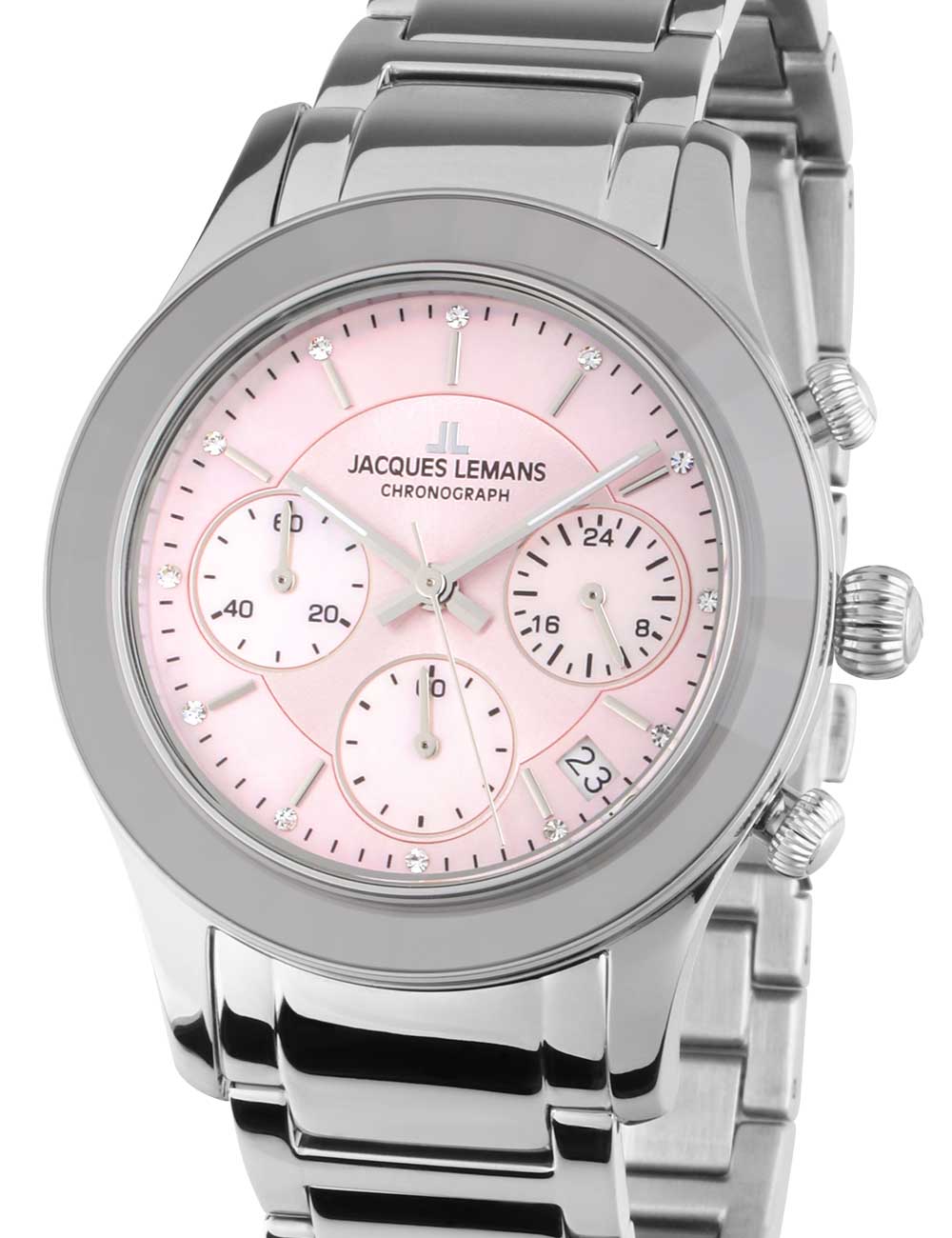 Jacques Lemans 1-2151L Venice Damenuhr Chronograph 38mm 5ATM