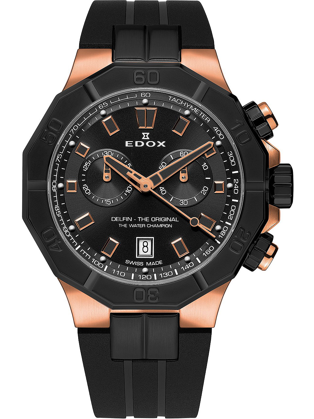 Edox 10113-37RNCA-NIR Delfin Chronograph Herrenuhr 43mm 20ATM