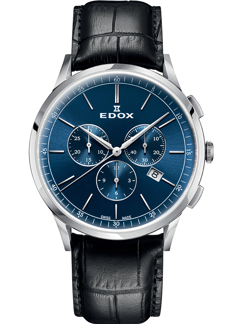 Edox 10236-3C-BUIN Les Vauberts Chronograph Herrenuhr 42mm 5ATM