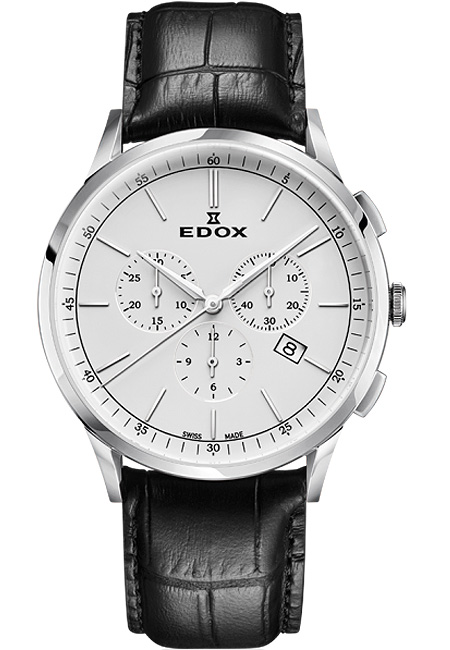 Edox 10236-3C-AIN Les Vauberts Chronograph 42mm 5ATM